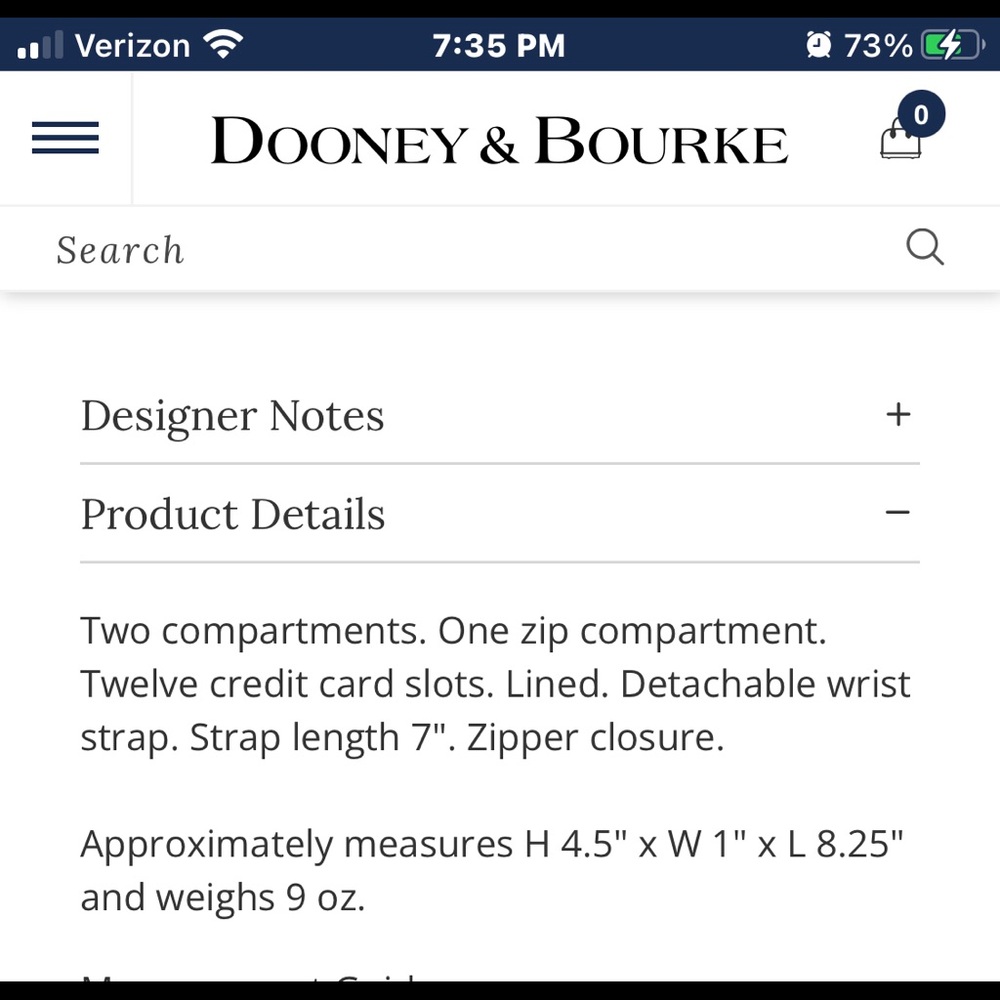 Dooney & Bourke wristlet zip around wallet - Picture 10 of 10